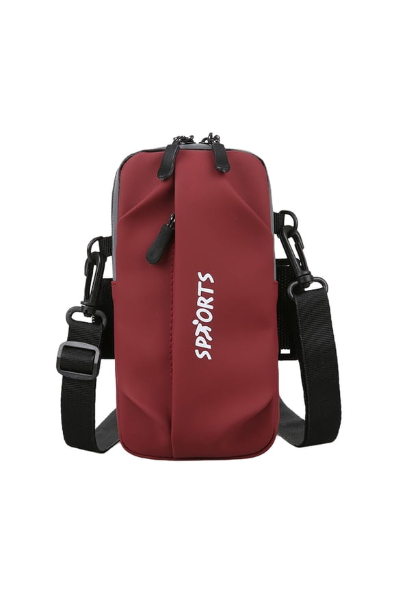 School Backpack Men's And Women's Fitness Breathable Outdoor Cycling Men's Arm Bag Casual Mobile Phone Bag Wholesale Trendy Bag Sports Crossbody Mobile Phone Bag Travel Lightweight backpack