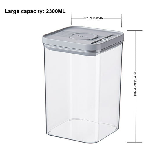 EUDIDV Sealed Freshness Food Grade PET Transparent Plastic Press Sealed Can Leakproof Storage Can Kitchen Storage Jar