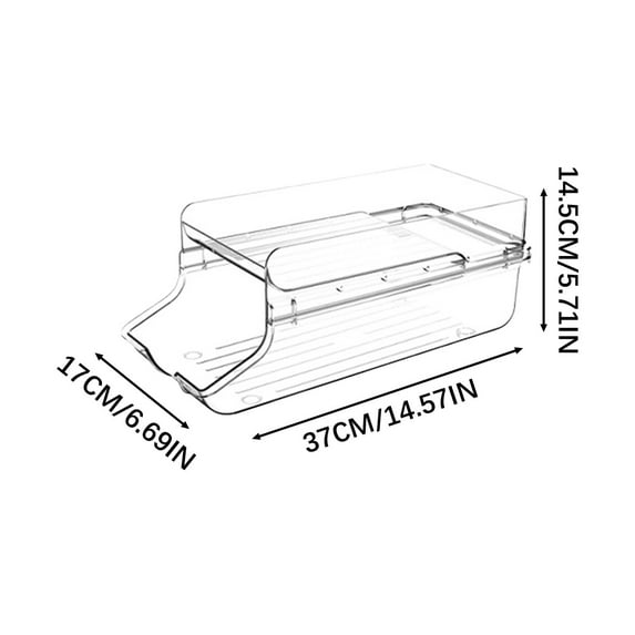 EUDIDV Sealed Freshness Japanese Refrigerator Beverage Storage Box Food Grade Double Beer Drink Can Storage Rack Kitchen Sorting Storage Kitchen Storage Jar
