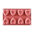 thumbnail image 1 of EUDIDV Silicone Bundt Cake Mold 8 Even Hearts Cake Baking DIY Fondant Chocolate Cake Decoration Tools Kitchen Baking Tools Cake Molds Mini, 1 of 6
