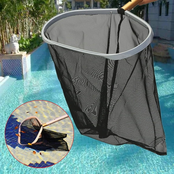 EUDIDV Skimmers and Nets Heavy Duty Swimming Pool Skimmer Leaf Rake Mesh Net 18inch Aluminum Frame;Pool Cleaning Tools