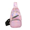 thumbnail image 1 of EUDIDV Sling Bag,Bright Leather Small Sling Colorful Backpack Multi-Purpose Chest Bag Hiking Outdoor,Crossbody Bag,Small Backpack, 1 of 6