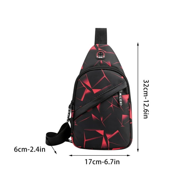 EUDIDV Sling Bag,Chest Bag Men's New Fashion Messenger Bag Lightweight Outdoor Sports Leisure Couple Shoulder Bag,Crossbody Bag,Small Backpack