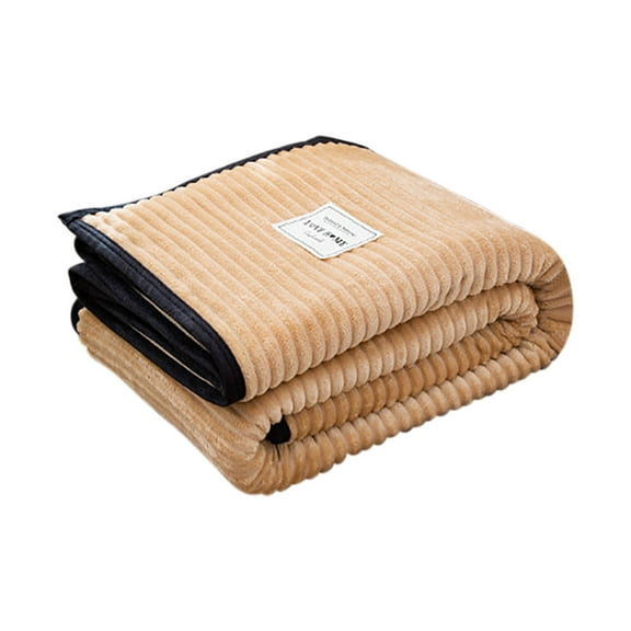 EUDIDV Soft Snuggle Blanket Velvet Contrasting Color Wrapped Blanket Thickened Falei Velvet Fashionable Cover Blanket Milk Velvet Warm Nap Blanket Warmth Wrapped