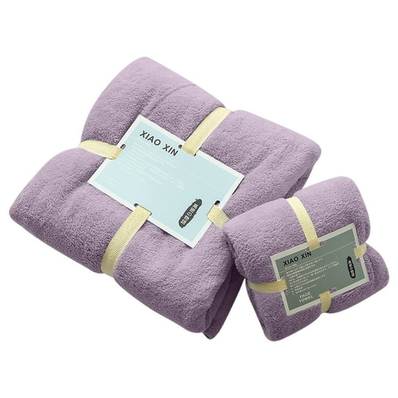 EUDIDV Soft Towel Absorbent Towel Cotton 2 In 1 Bath Towel And Face Towel Soft-Bath Towels Set OF Large Towel