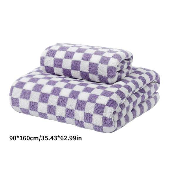 EUDIDV Soft Towel;Checkerboard Grids Velvet Bath Towel Thickening Does Not Lose Hair Bibulous Big Bath Towel For Home Use;Towels for Bathroom