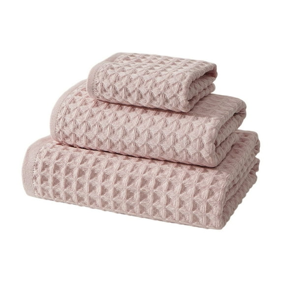 EUDIDV Soft Towel;Cotton Waffles Set Towel Skin Friendly Gift Waffles Towel Bath Towel Squares Towel Cotton 3 Piece Set;Towels for Bathroom