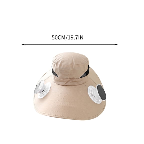 EUDIDV Solar Fan Hat Wide Brim for Men & Women - USB Rechargeable Sun Hat with 3-Speed Removable Dual Fans, UPF 50  for Fishing/Camping/Hiking