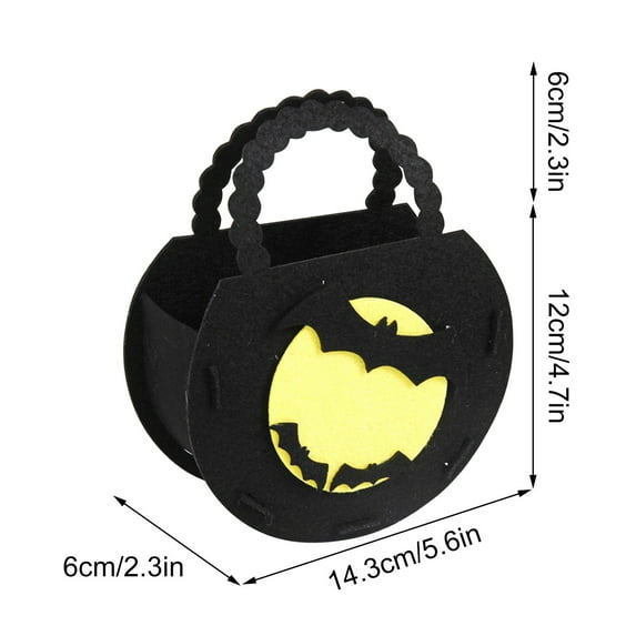 EUDIDV Spooky Candy Tote Halloween Handbag Non-woven Bag Ghost Children's Gift Candy Bag Halloween Props Supplies Jack-O'-Lantern Candy Bags