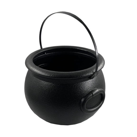 EUDIDV Spooky Candy Tote Halloween Witch Pot Plastic Bucket Black Cauldron Halloween Candy Bucket Candy Rack Pot Bucket Decorations Jack-O'-Lantern Candy Bags