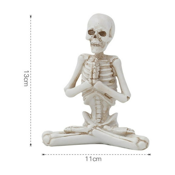 EUDIDV Spooky Halloween Ornaments Halloween Figurines Halloween Yoga Skeletons Statue Resin Gothic Body Bones Model Realistic Crafts Decorations For Halloween Party Graveyard Desk Decora