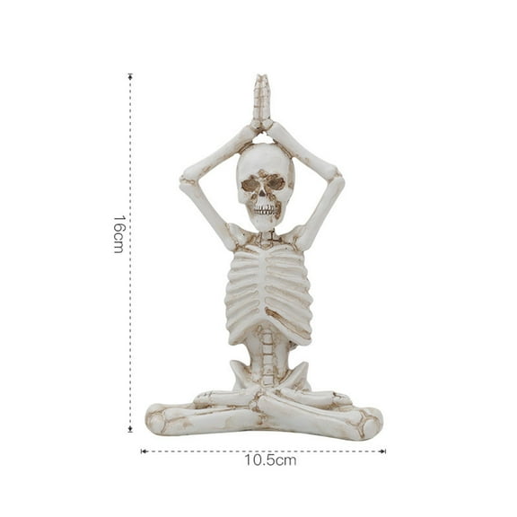 EUDIDV Spooky Halloween Ornaments Halloween Figurines Halloween Yoga Skeletons Statue Resin Gothic Body Bones Model Realistic Crafts Decorations For Halloween Party Graveyard Desk Decora
