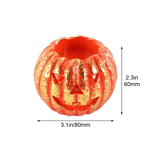 EUDIDV Spooky Halloween Ornaments Halloween Pumpkin Candle candelabra Ambiance Decorative Candle candelabra Home Tea Candle candelabra Creepy Halloween Props
