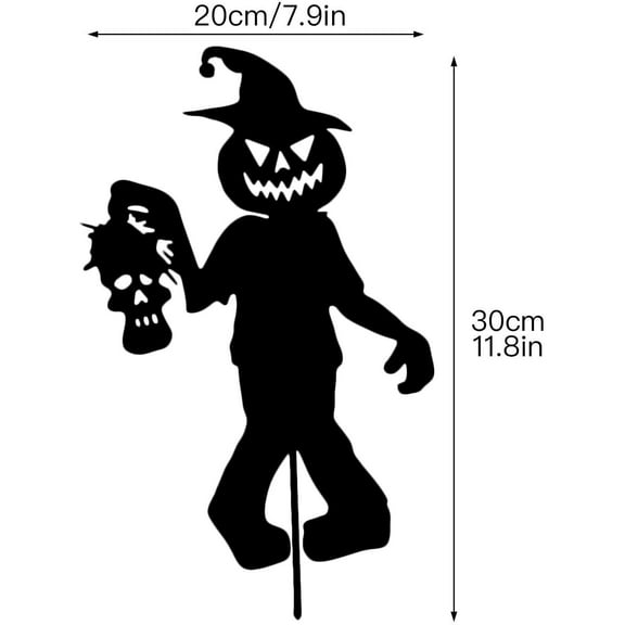 EUDIDV Spooky Halloween Ornaments Little Devil Garden Ground Stake Silhouette Halloween Decoration Ghost Boys Girls Ground Plugs Creepy Halloween Props