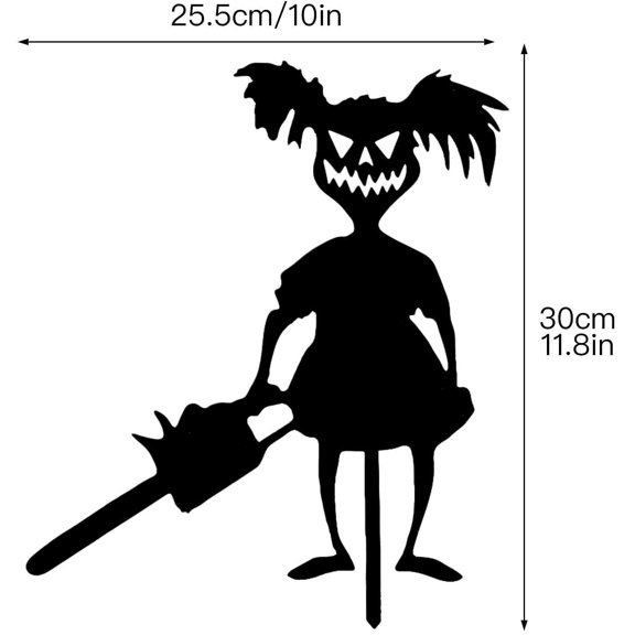 EUDIDV Spooky Halloween Ornaments Little Devil Garden Ground Stake Silhouette Halloween Decoration Ghost Boys Girls Ground Plugs Creepy Halloween Props