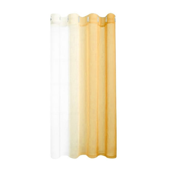 EUDIDV Stylish Drape Faux Grommet Light Filtering Semi Sheer Gradient Window Curtain Classic Curtains