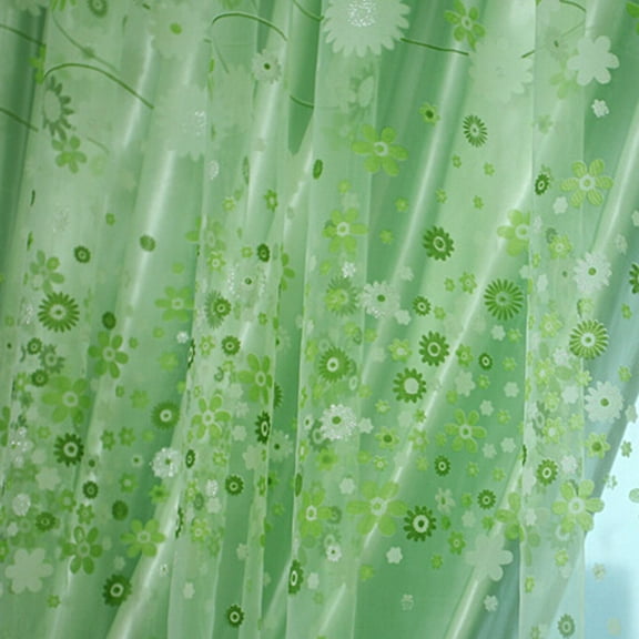 EUDIDV Stylish Drape Flower Sheer Curtain Tulle Window Voile Drape Valance 1 Panel Fabric Classic Curtains