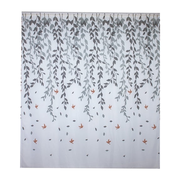 EUDIDV Stylish Drape Leaves Sheer Curtain Tulle Window Voile Drape Valance 1 Panel Fabric Classic Curtains