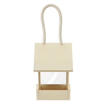 EUDIDV Suet Bird Feeder Bird Wooden Feeder Hanging Feeders Viewing Window For Garden Yard Decorati Avian Feast Station