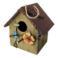 thumbnail image 1 of EUDIDV Suet Bird Feeder Wooden Bird Feeder Courtyard Villa Balcony Hanging Rainproof Bird Feeder Avian Feast Station, 1 of 3