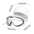 thumbnail image 1 of EUDIDV Swim Cap Women Adult,Adult Large Frame Swimming Goggles High Definition Swimming Goggles Swimming Cap Piece Earplugs Sports Equipment,Swim Caps for Men, 1 of 4