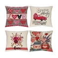 thumbnail image 1 of EUDIDV Valentine's Decor 4PC New Valentine's Day For Girlfriend Pillow Love Cushion Home Printing Pillow Set Sofa Bedside Romantic Presents, 1 of 6