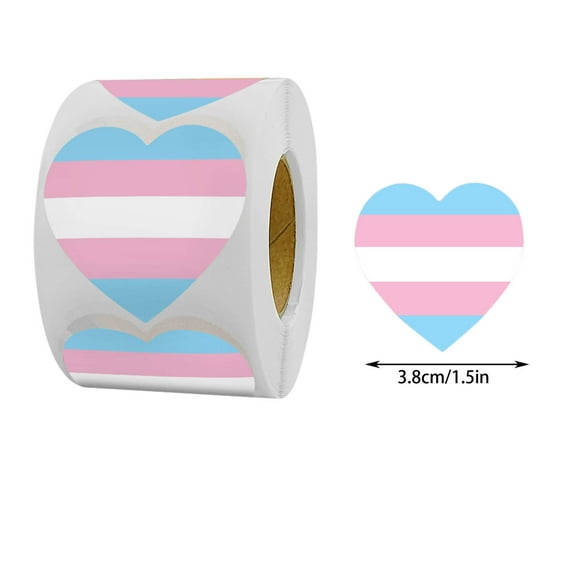 EUDIDV Valentine's Decor Valentine's Day Love Stickers Roll Pack Heart Shaped Adhesive Label Sealing Adhesive 500pcs 1.5inch Stickers Romantic Presents