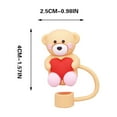 thumbnail image 1 of EUDIDV Valentine's Decor Valentine's Day Love Straw Cap Straw Stopper Cap Romantic Presents, 1 of 5