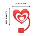 thumbnail image 1 of EUDIDV Valentine's Decor Valentine's Day Love Straw Cap Straw Stopper Cap Romantic Presents, 1 of 5