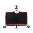 thumbnail image 1 of EUDIDV Xmas Decor Items 1 Pack Christmas Computer Monitor Border Cover TV Monitor Cover Elastic Laptop Computer Cover For Xmas Home Office Computer Decoration Holiday Decorations, 1 of 7