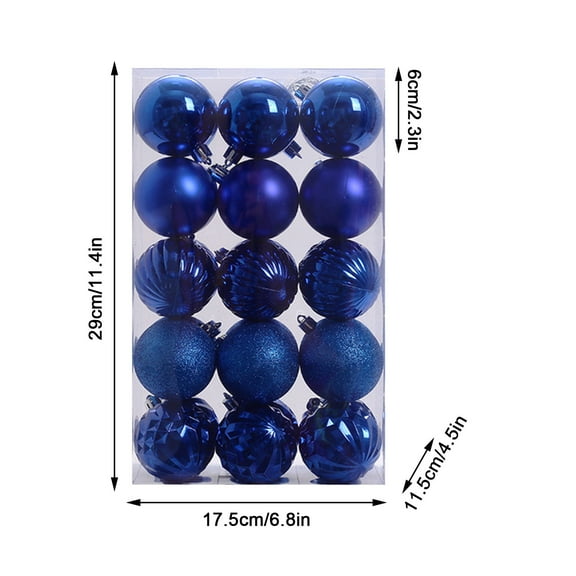 EUDIDV Xmas Decor Items 30 Of Christmas Ball Ornaments Shatterproof Christmas Decorations Christmas Tree Wedding Party Decorations Ball, 6cm Holiday Decorations