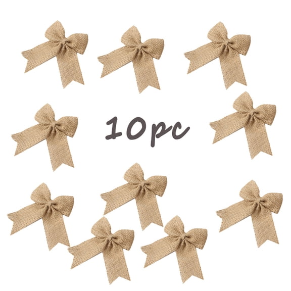 EUDIDV Xmas Decor Items Burlaps Bows Burlaps Bow Knot Burlaps Decorative Bowknot Natural Orname Holiday Decorations