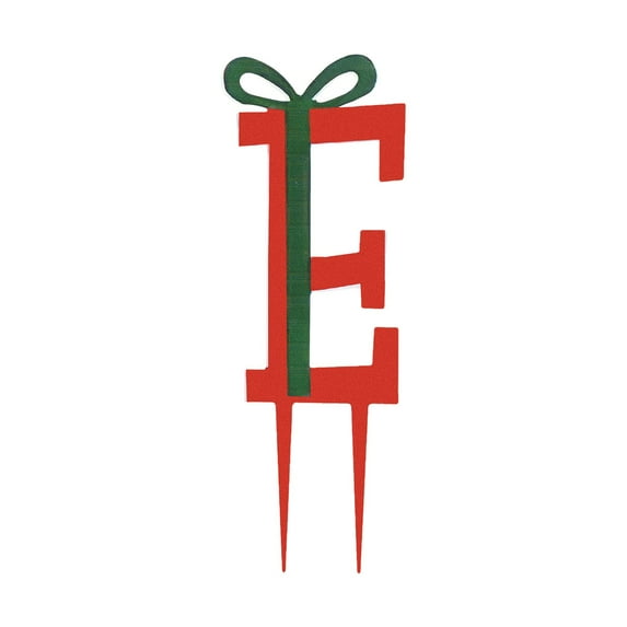 EUDIDV Xmas Decor Items Metal Christmas Yard Sign Metal Letter Decoration Garden Courtyard Ornaments Holiday Decorations