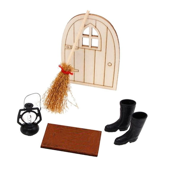 EUDIDV Xmas Decoration Ornaments Doll House 6 House Christmas Decoration Set Miniature Scenes Christmas Figurines