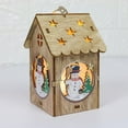 thumbnail image 1 of EUDIDV Xmas Decoration Ornaments LED Light Wooden Dolls House Villa Christmas Ornaments Xmas Tree Hanging Decor Christmas Figurines, 1 of 2