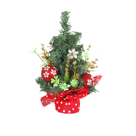 EUDIDV Xmas Decoration Ornaments Pines Needles And Red Fruit Christmas Tree Decorations Mini Christmas Tree Christmas Decoration Scene Layout Christmas Figurines