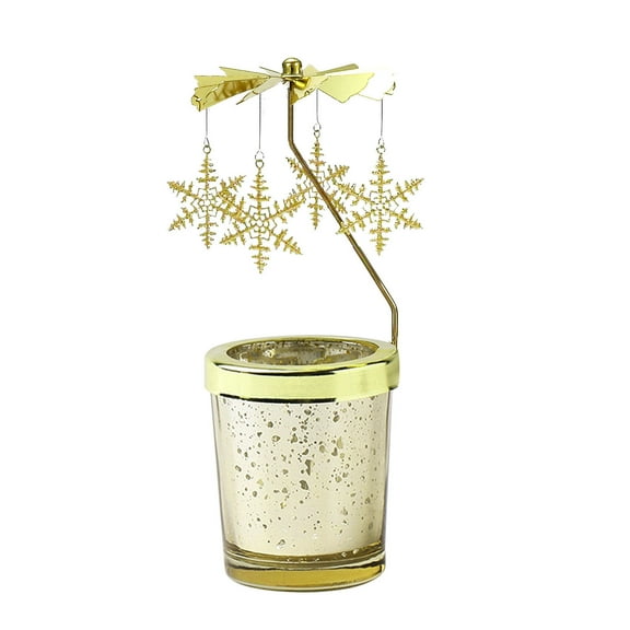 EUDIDV Xmas Decoration Ornaments Thermal Rotating Candle Revolving Lantern Dream Decoration Candle Christmas Figurines