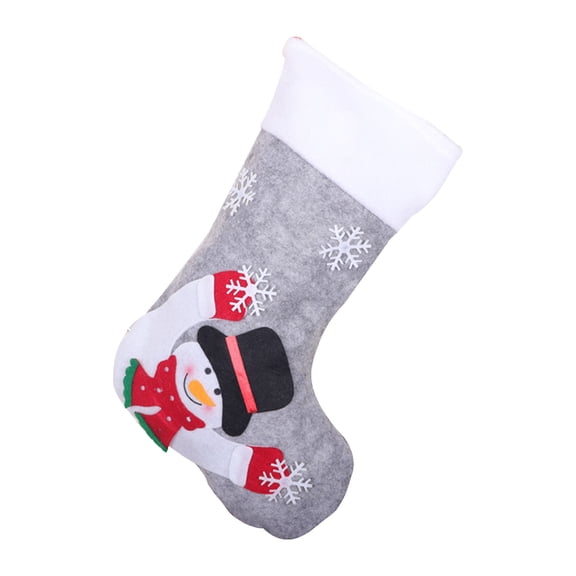 EUDIDV Xmas Decorative Lights 11 Inch Unique Red Linen Embroidered Christmas With Lights , Gift Bag Up Christmas Festive String Lights