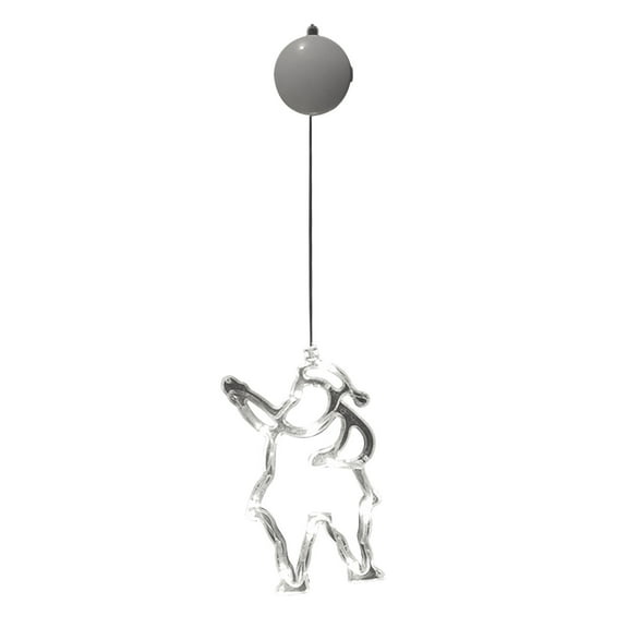 EUDIDV Xmas Decorative Lights LED Sucker Lights Christmas Tree Bells Snowflake Window Decorations Lights Festive String Lights