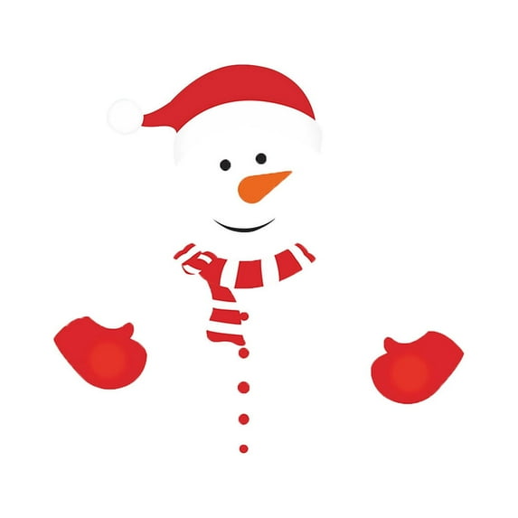 EUDIDV Xmas Decorative Stickers Christmas Snowman Magnetic Fridge Sticker Wall Sticker Holiday Decals