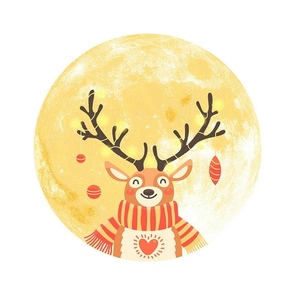 EUDIDV Xmas Decorative Stickers Luminous Pattern Self-Adhesive DIY Removable Christmas Wall Sticker Xmas Holiday Decals