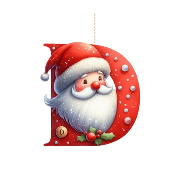 EUDIDV Xmas Ornaments Letter Hanging Decoration Acrylic Flat Christmas Tree Home Party Decoration Gift Pendant Christmas Decorations