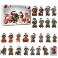 thumbnail image 1 of EUDIDV Xmas Tree Decor 2024 Festival Vacation Advent Calendar 24 Day Christmas Countdown Calendar Dachshund Pendant With Santa Hats 2D Xmas Tree Chicken Ornaments For Christmas Party Hanging Decor, 1 of 7
