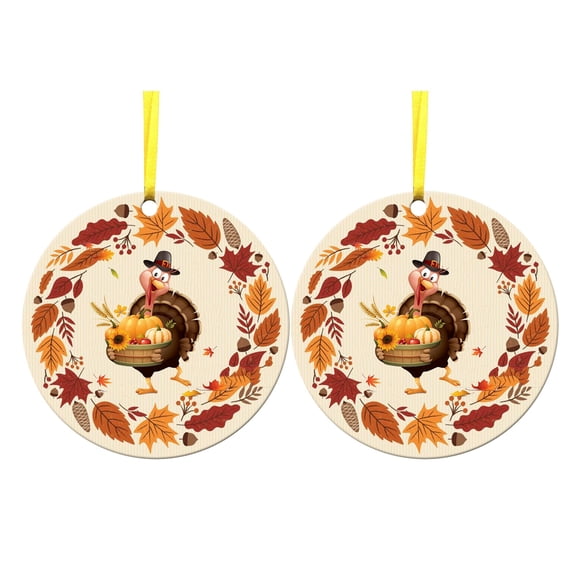 EUDIDV Xmas Tree Decor 2024 Ornament Fall Thanksgiving Turkey Wedding Party Decor New PVC Holiday Hanging Decor