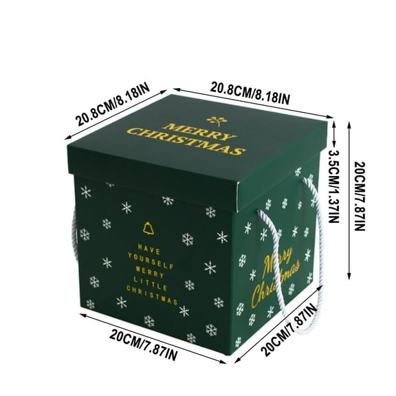 EUDIDV Xmas Tree Decor 2pc Christmas Gift Box Large Candy Handheld Gift Box Empty Box Christmas Packaging Box Gift Box Christmas Ornaments