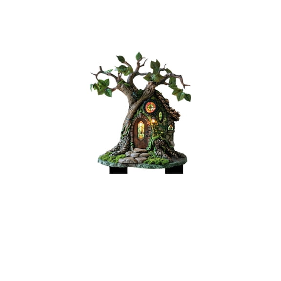 EUDIDV Xmas Tree Decor Acrylic Garden Decor Stake For Fairys Treehouses Christmas Products