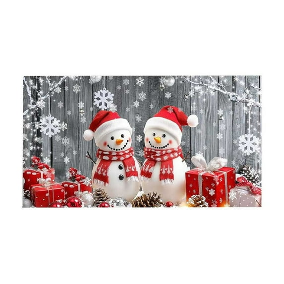 EUDIDV Xmas Tree Decor Christmas Garage Door Banner Cover Colorful Snowflakes Christmas Garage Door Decorations Holiday Christmas Background Decorations Winter New Year Party Christmas Ornaments