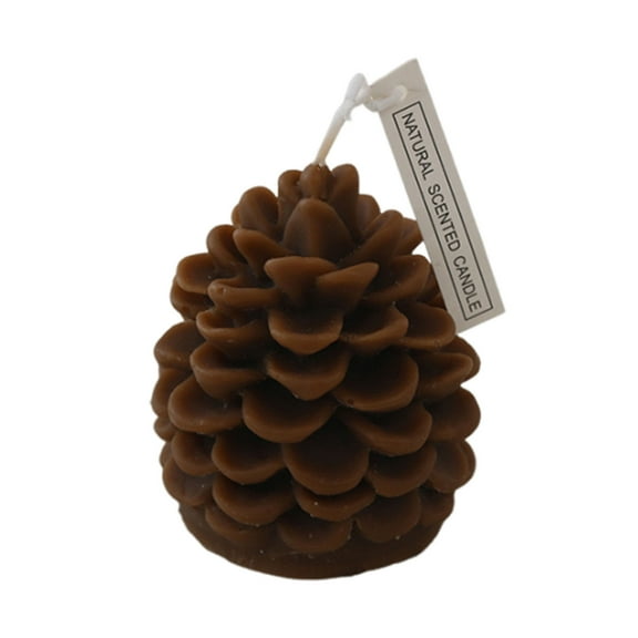 EUDIDV Xmas Tree Decor Christmas Pines Cones Shape Aromatherapy Candle Soybeans Wax Lighting Candle Scene Decoration Christmas Ornaments