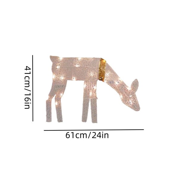 EUDIDV Xmas Tree Decor Garden Christmas Shining Deer Three Kinds Of Reindeer Courtyard Shining Decoration Christmas Ornaments