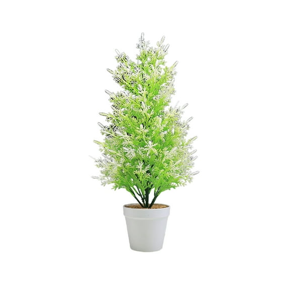 EUDIDV Xmas Tree Decor Simulation Christmas Small Pinaster Cedar Tree Artificial Pinaster Cedar Leaf Simulation Green Plant Bonsai Living Room Potted Ornaments Christmas Ornaments